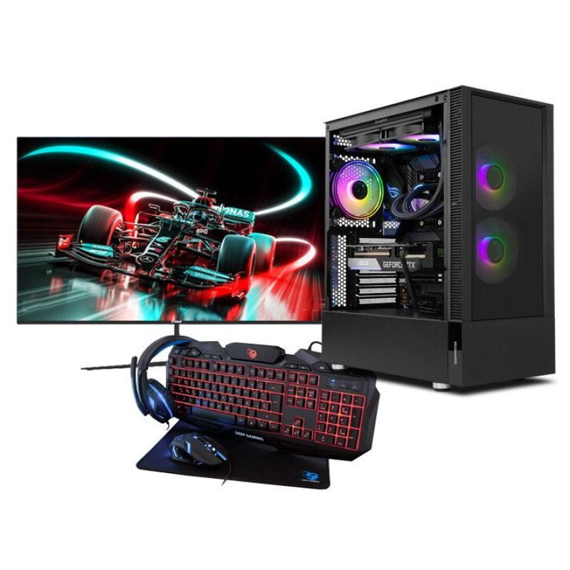 PC Racing Gaming AMD Ryzen 5 4500G/16GB/1TB SSD/GTX 1650 + Monitor 24  FullHD + Combo Gaming - PC Racing