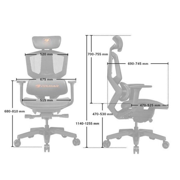 cougar silla gaming argo one 150 kg