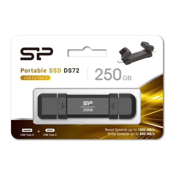 sp ssd externo ds72 250gb usb a+c 3.2 gen 2