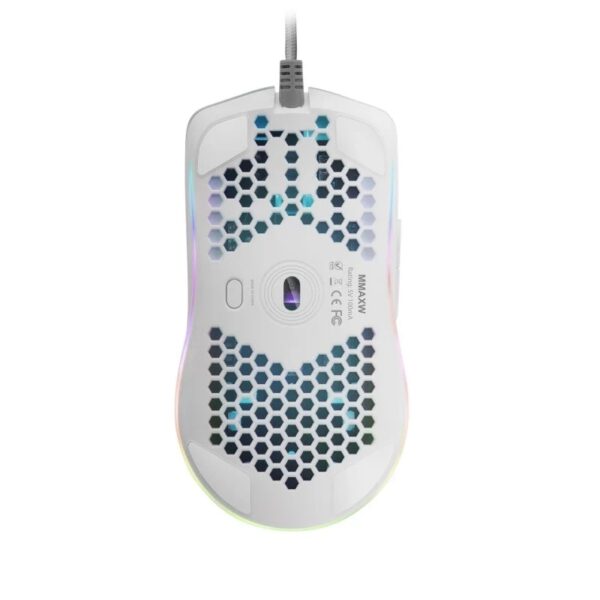 mars gaming mmaxw mouse white 12400dpi ultralight