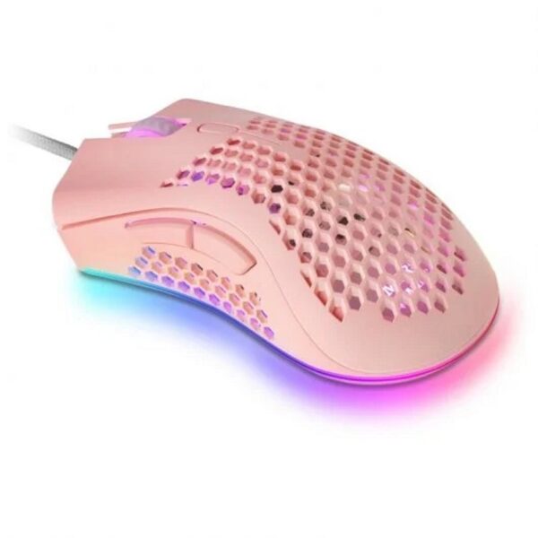 mas gaming ratón mmex 32000dpi 75g rgb pink