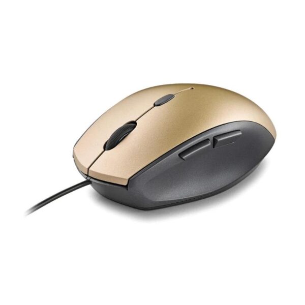 ngs wired ergo silent mouse + usb type c adap gold