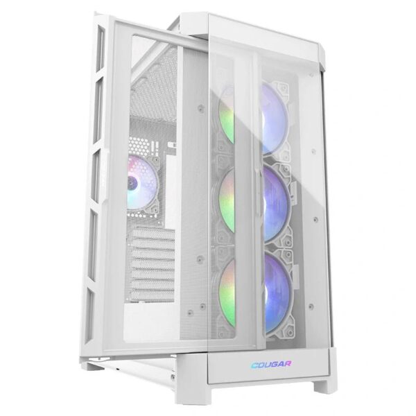 cougar caja semitorre duoface pro rgb blanca