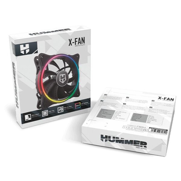 nox ventilador gaming x-fan led argb