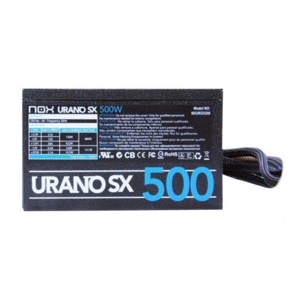 nox fuente alimentación urano sx 500w atx- 3